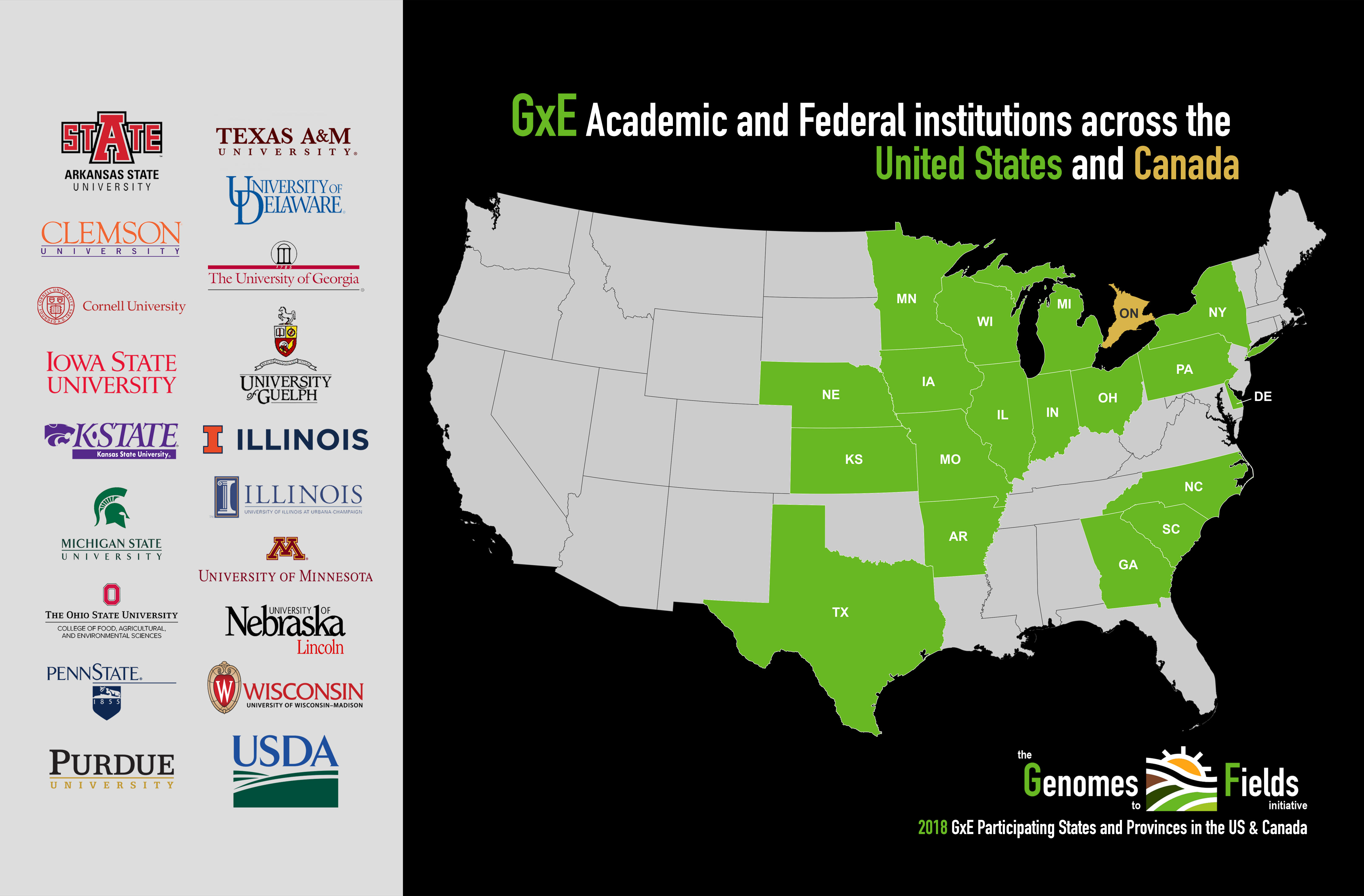 2018 Academic/Federal Institutions Map